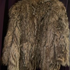 Coyote Fur Coat - Brown